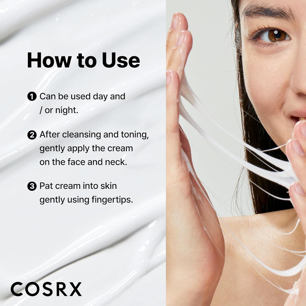 COSRX Snail Mucin 92% Repair Cream 100G, Daily Face Gel Moisturizer for Dry Skin, Acne-Prone, Sensitive Skin, t Tested on Animals,  Parabens, Korean Skincare