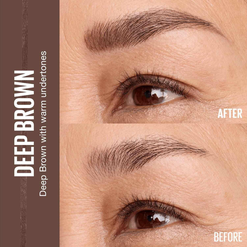 Eyebrow Pencil, Defines Eyebrows, Slim Precision Tip, Buildable Formula, Built-In Spoolie Brush, Brow Ultra Slim, Deep Brown
