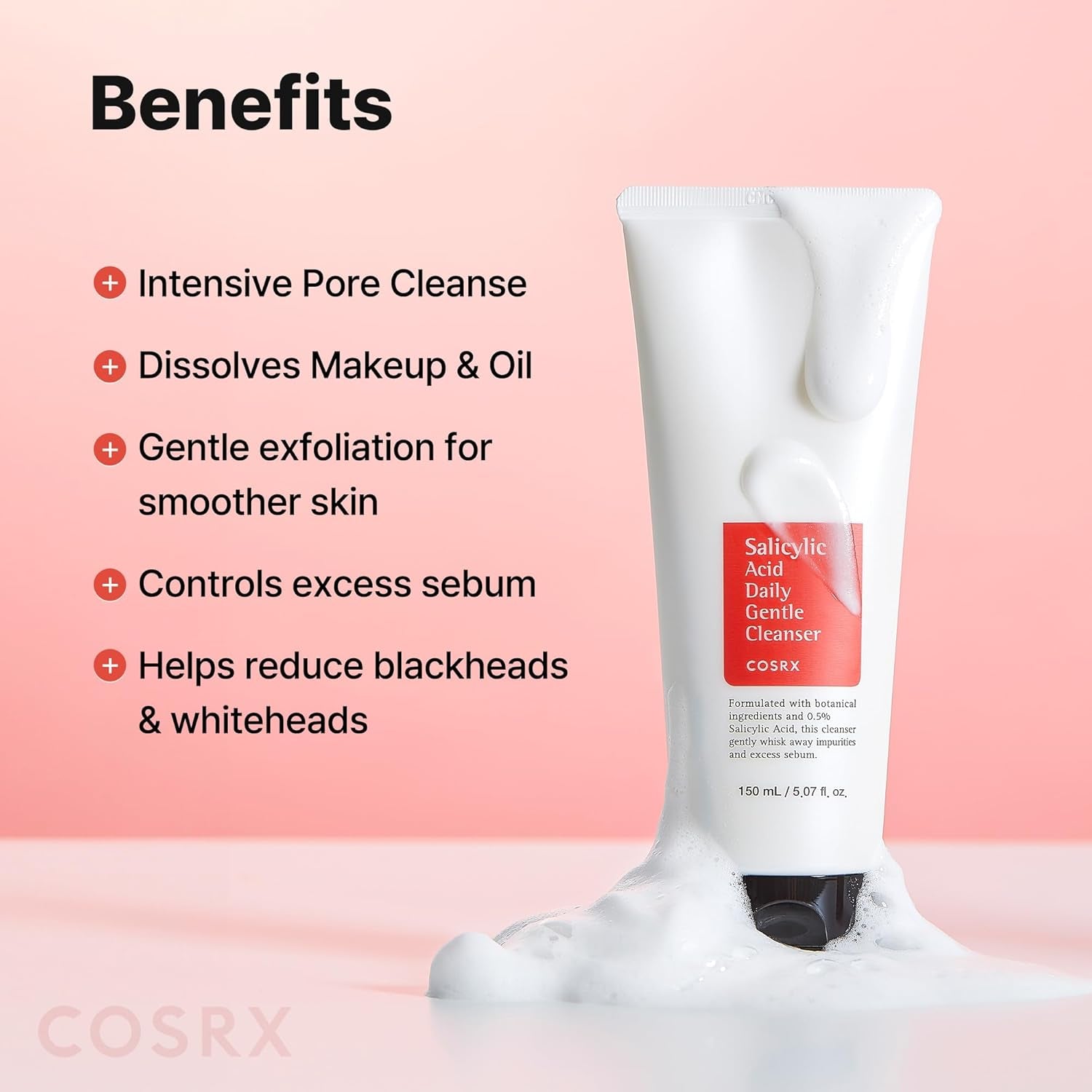 COSRX Salicylic Acid Daily Gentle Cleanser, 150Ml, Pack of 1