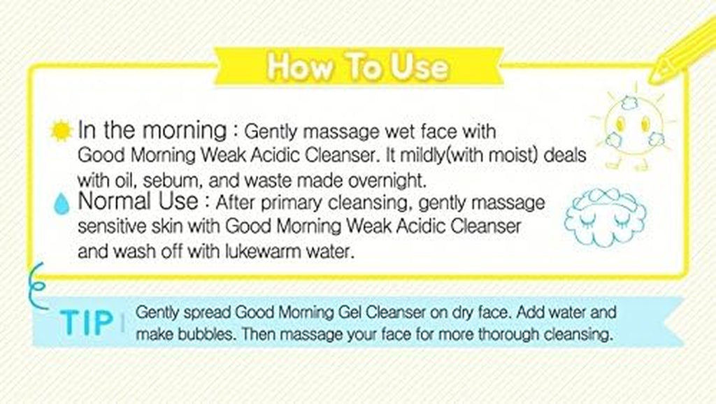[] Low Ph Good Morning Gel Cleanser 150Ml - Korean Face Cleanser Wash for Pores Sensitive Oily Acne Skin