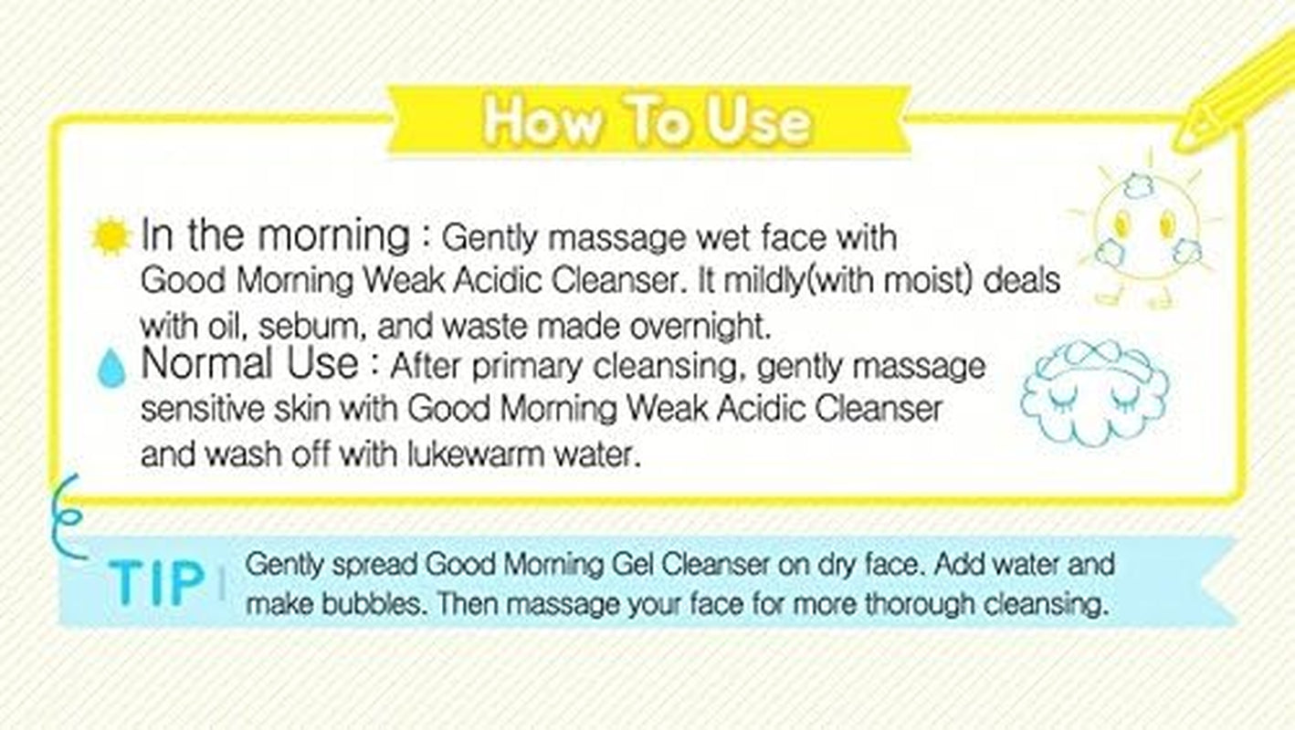 [] Low Ph Good Morning Gel Cleanser 150Ml - Korean Face Cleanser Wash for Pores Sensitive Oily Acne Skin