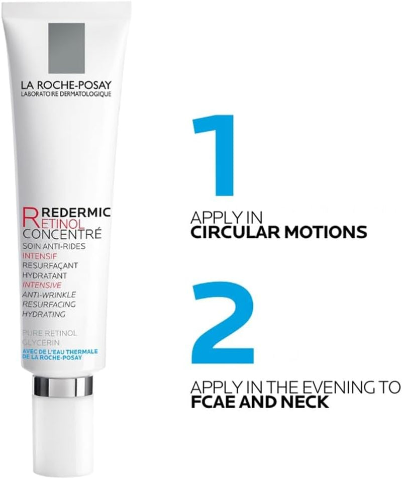 La Roche-Posay Redermic Retil Anti-Ageing Moisturiser 30Ml - Night Face Cream with Retil for Wrinkles, Smooths Skin Tone, Sensitive Skin Formula, Firming Action