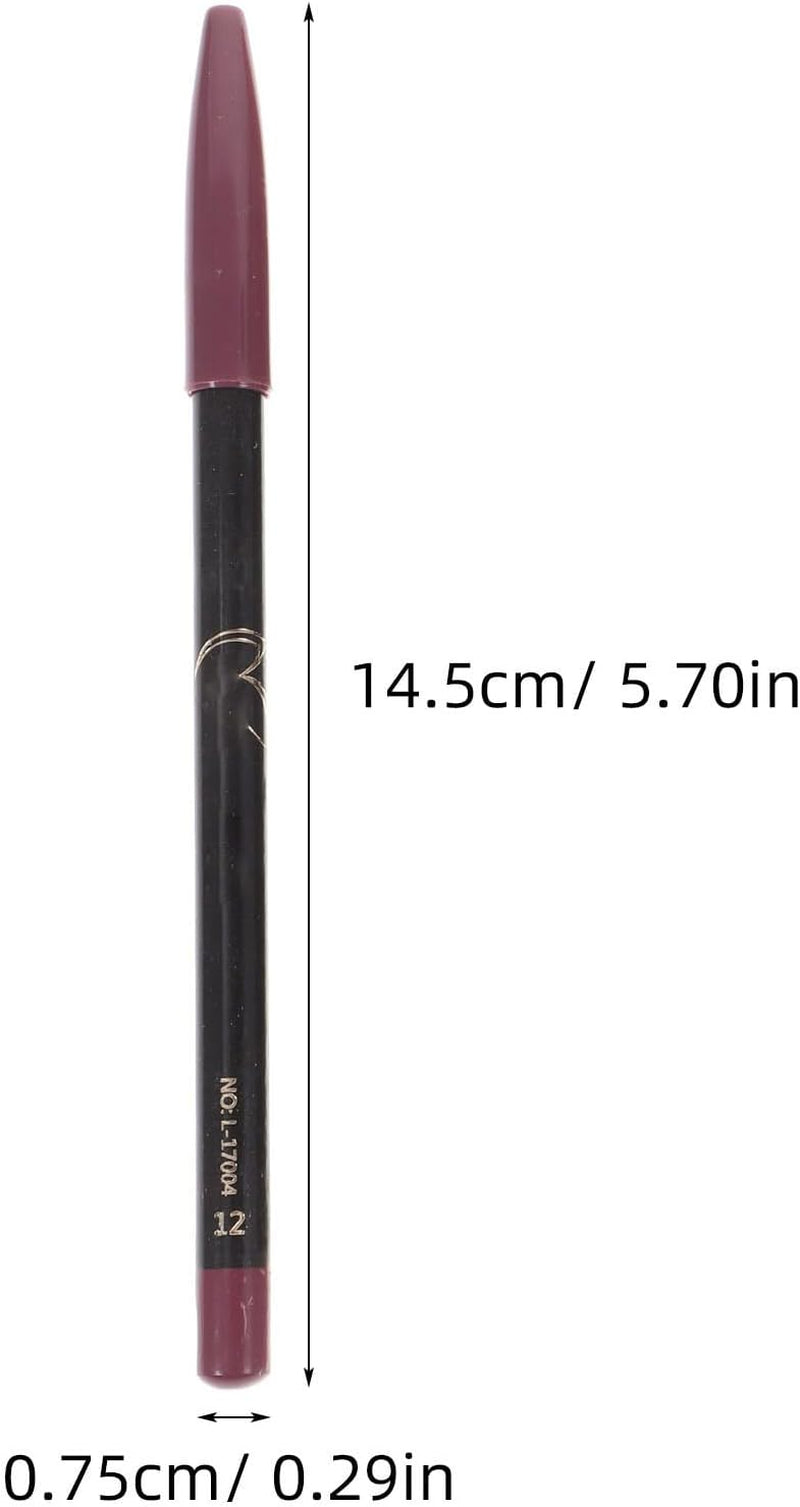 12-Pack Waterproof Lip Liner Pencil Set for Women Smooth Lip Shaping Pencils with Colour Portable Size for Precise Definition and Makeup