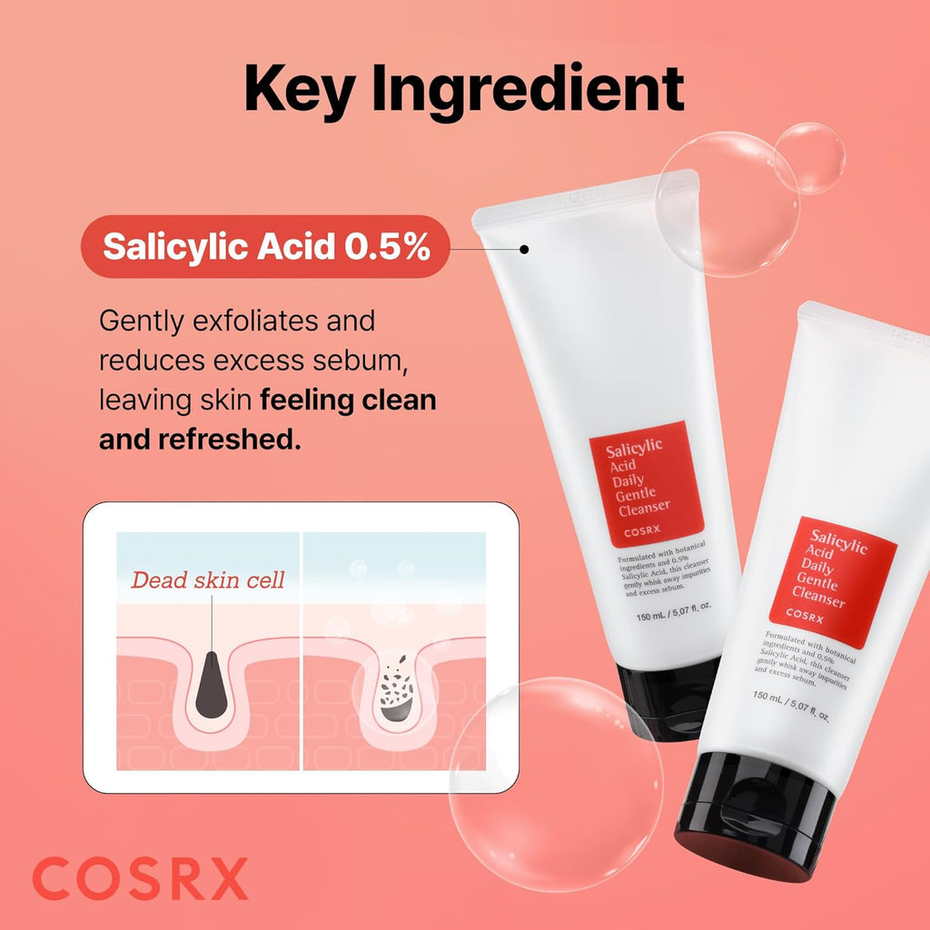 COSRX Salicylic Acid Daily Gentle Cleanser, 150Ml, Pack of 1