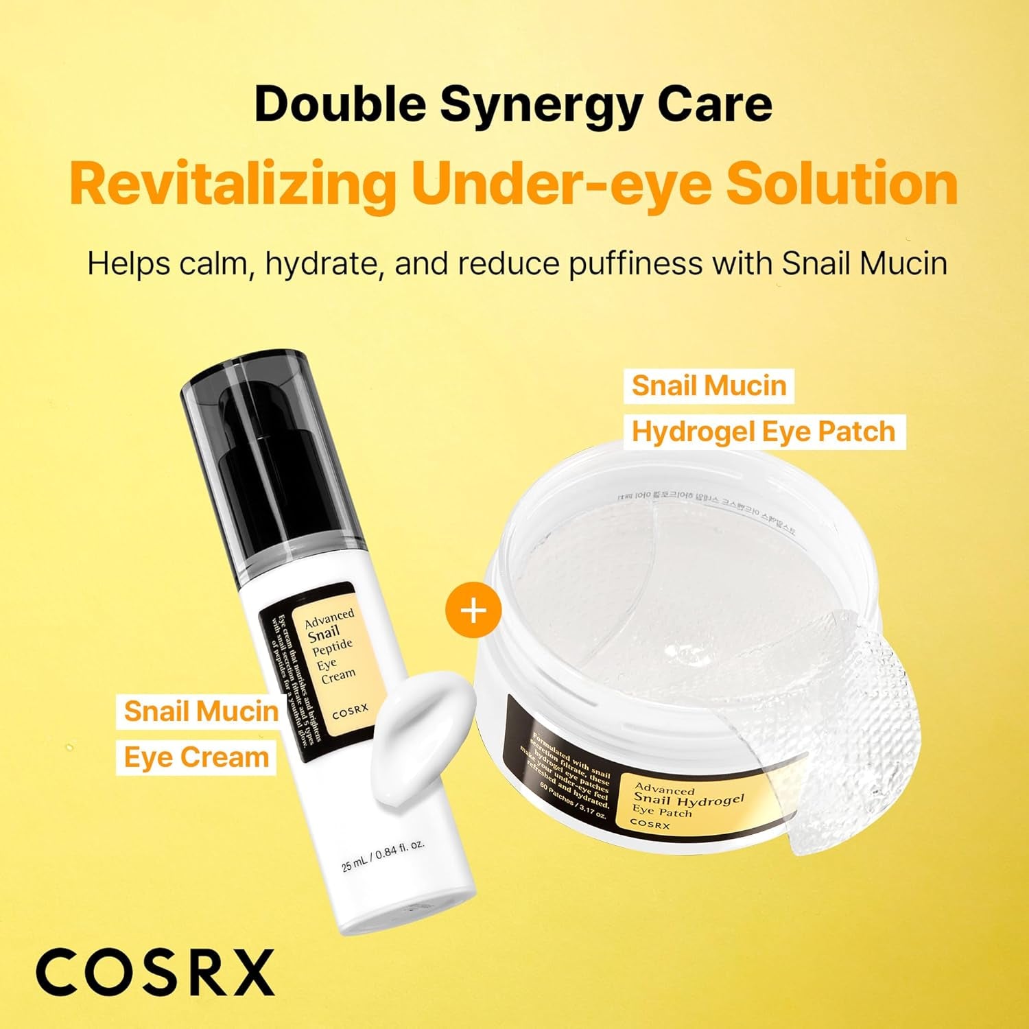 Advanced Snail Hydrogel Eye Patch (60Pc), Gel Serum Mask, Puffy Undereye Treament, Fine Lines, Refresh, Hydrate| Paraben Free, Korean Skin Care