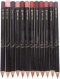 12-Pack Waterproof Lip Liner Pencil Set for Women Smooth Lip Shaping Pencils with Colour Portable Size for Precise Definition and Makeup