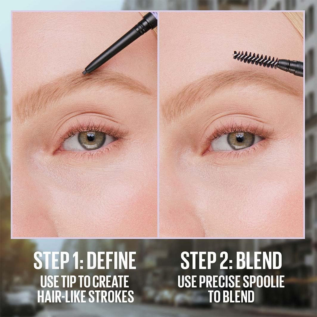 Eyebrow Pencil, Defines Eyebrows, Slim Precision Tip, Buildable Formula, Built-In Spoolie Brush, Brow Ultra Slim, Deep Brown